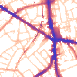 Daytime road noise heatmap for SE5 9JJ