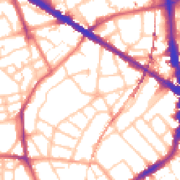 Daytime road noise heatmap for SE5 9LS