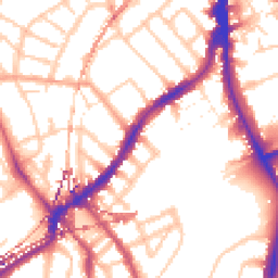 Daytime road noise heatmap for SE5 9NU
