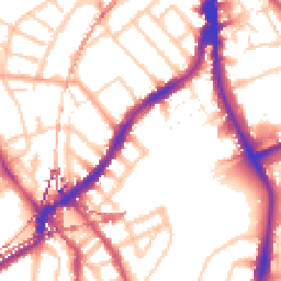 Daytime road noise heatmap for SE5 9PL