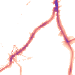Night-time road noise heatmap for SE5 9PL