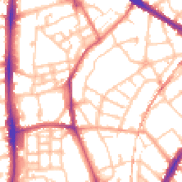 Daytime road noise heatmap for SE5 9RA