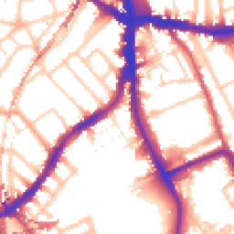 Daytime road noise heatmap for SE5 9RL