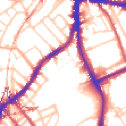 Daytime road noise heatmap for SE5 9RR