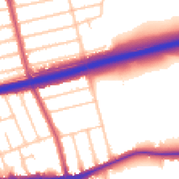 Daytime road noise heatmap for SE9 1AH