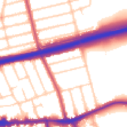 Daytime road noise heatmap for SE9 1AJ