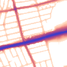 Daytime road noise heatmap for SE9 1AP