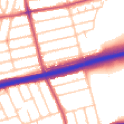 Daytime road noise heatmap for SE9 1AW