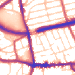 Daytime road noise heatmap for SE9 1DR