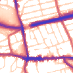 Daytime road noise heatmap for SE9 1DT