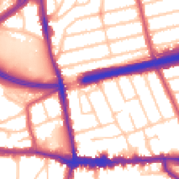 Daytime road noise heatmap for SE9 1DU