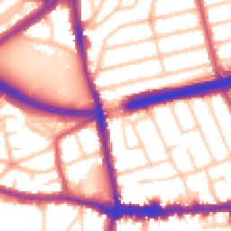 Daytime road noise heatmap for SE9 1DY