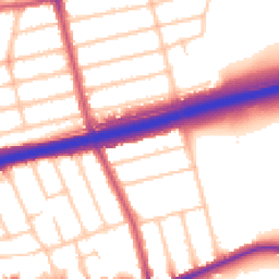 Daytime road noise heatmap for SE9 1DZ