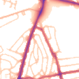 Daytime road noise heatmap for SE9 1EW