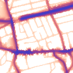 Daytime road noise heatmap for SE9 1HD