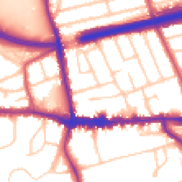 Daytime road noise heatmap for SE9 1HE