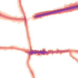Night-time road noise heatmap for SE9 1HE