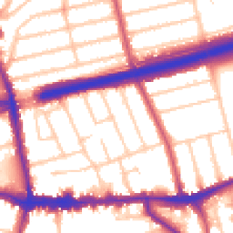 Daytime road noise heatmap for SE9 1HJ