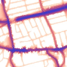 Daytime road noise heatmap for SE9 1HZ