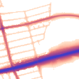 Daytime road noise heatmap for SE9 1QP