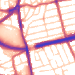 Daytime road noise heatmap for SE9 1RZ