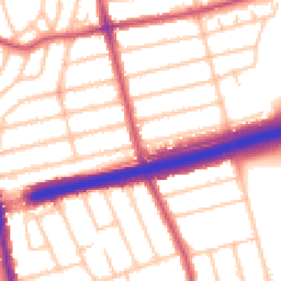 Daytime road noise heatmap for SE9 1UT