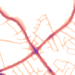 Daytime road noise heatmap for SE9 2BL
