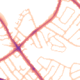 Daytime road noise heatmap for SE9 2BQ