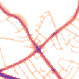 Daytime road noise heatmap for SE9 2DL
