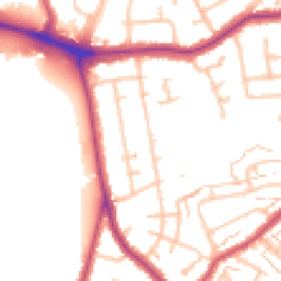 Daytime road noise heatmap for SE9 2DQ