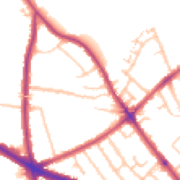 Daytime road noise heatmap for SE9 2EF
