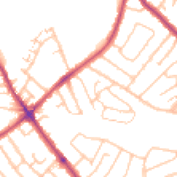 Daytime road noise heatmap for SE9 2HF