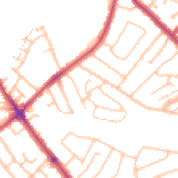 Daytime road noise heatmap for SE9 2HG
