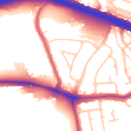 Daytime road noise heatmap for SE9 2QG