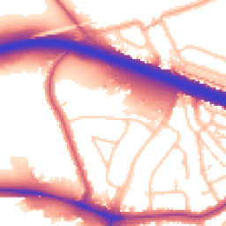 Daytime road noise heatmap for SE9 2QJ