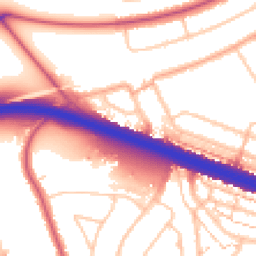 Daytime road noise heatmap for SE9 2RG
