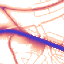 Daytime road noise heatmap for SE9 2RH