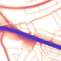 Daytime road noise heatmap for SE9 2RQ