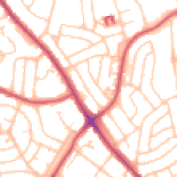 Daytime road noise heatmap for SE9 3BD