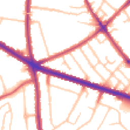 Daytime road noise heatmap for SE9 3QG