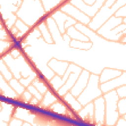 Daytime road noise heatmap for SE9 3RJ