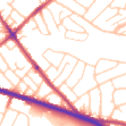 Daytime road noise heatmap for SE9 3RP