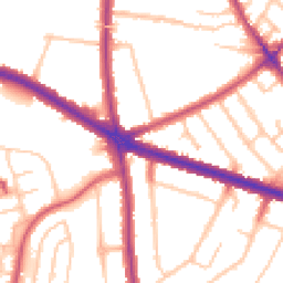 Daytime road noise heatmap for SE9 3SA