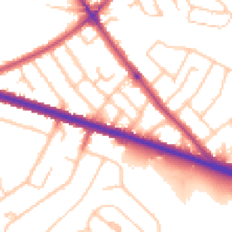 Daytime road noise heatmap for SE9 3SQ