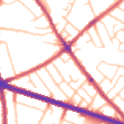 Daytime road noise heatmap for SE9 3TZ
