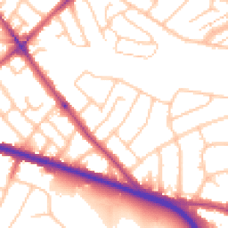 Daytime road noise heatmap for SE9 3UQ