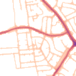 Daytime road noise heatmap for SE9 4AB