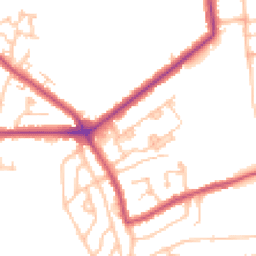 Daytime road noise heatmap for SE9 4PW
