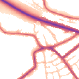 Daytime road noise heatmap for SE9 4QD