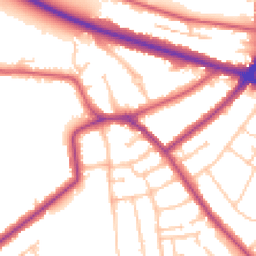 Daytime road noise heatmap for SE9 4QW
